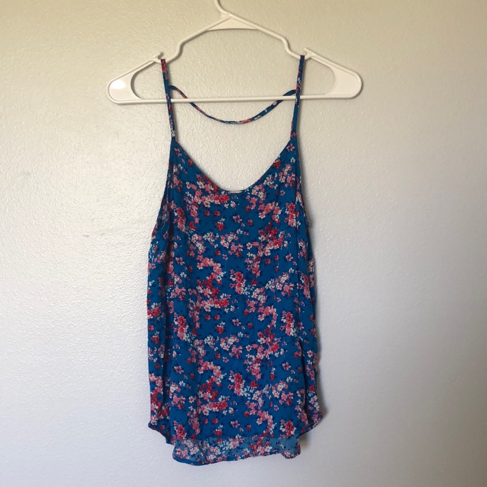 Blue Floral Tank by Pixley (M)